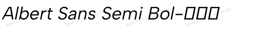 Albert Sans Semi Bol字体转换